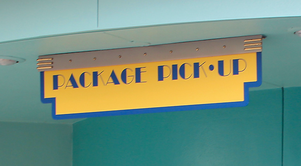 La cueillette de paquets à Walt Disney World