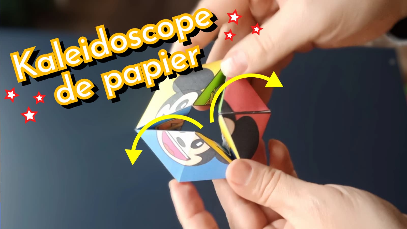 Créer un kaléidoscope en papier de Mickey et ses amis
