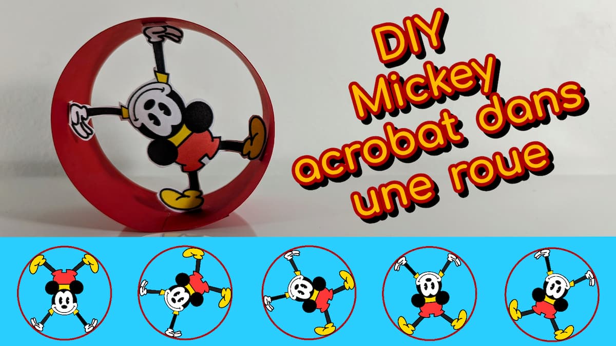 Bricolage facile – Créer un Mickey Mouse acrobate qui roule