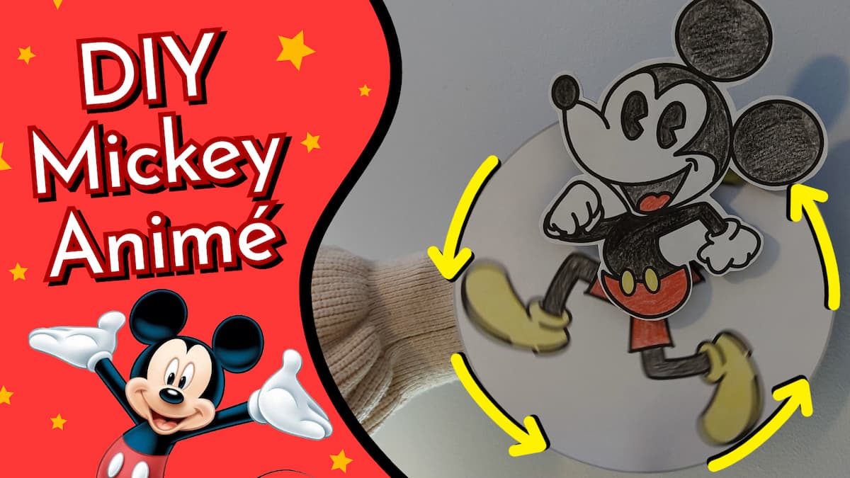 Activité manuelle facile : Créez un Mickey Mouse animé qui fait la course